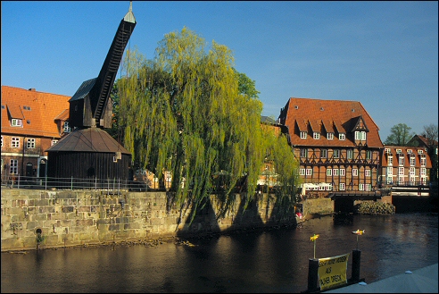 the famous crane at the Ilmenau river