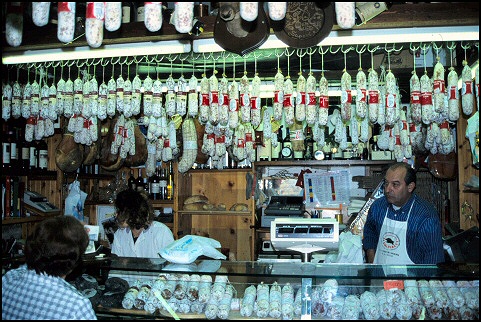 butchers shop in San Gimignano